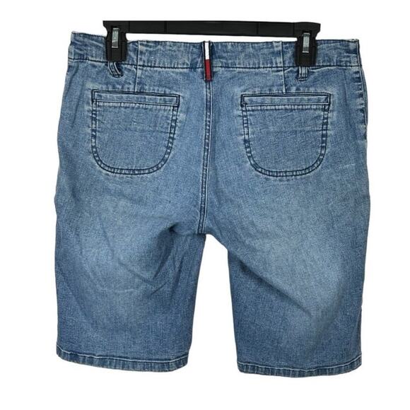 Tommy Hilfiger Y2K Flagship Bermuda Denim Shorts Size 5 Juniors Vintage Mid-Rise - Picture 6 of 10